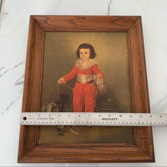 Vintage Red Boy Portrait Art - Picture 6 of 6